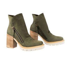 ✅Bueno - Elliot Booties in Army Green size 39
